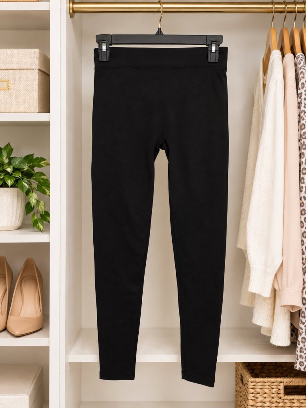 Embrace Your Lovel Black Fleece Leggings